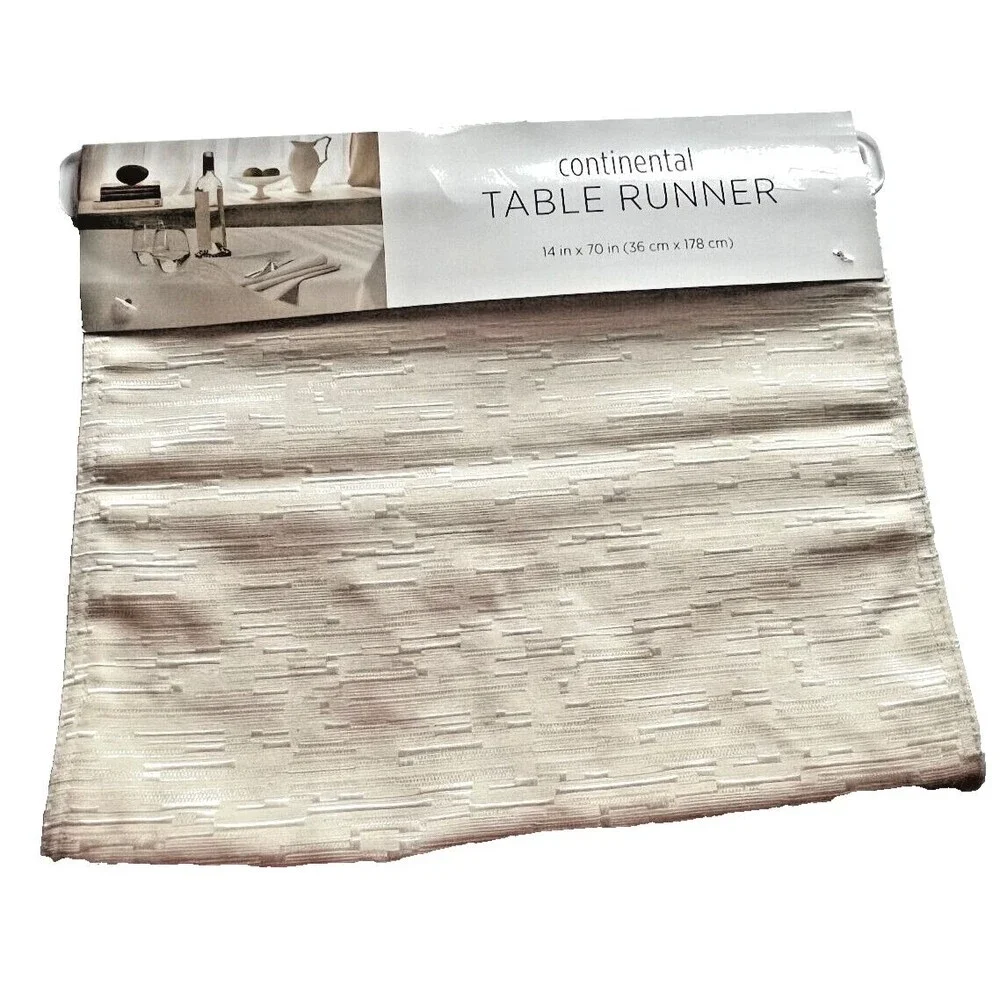 Continental Collection Cream Ivory Table Runner 14x70